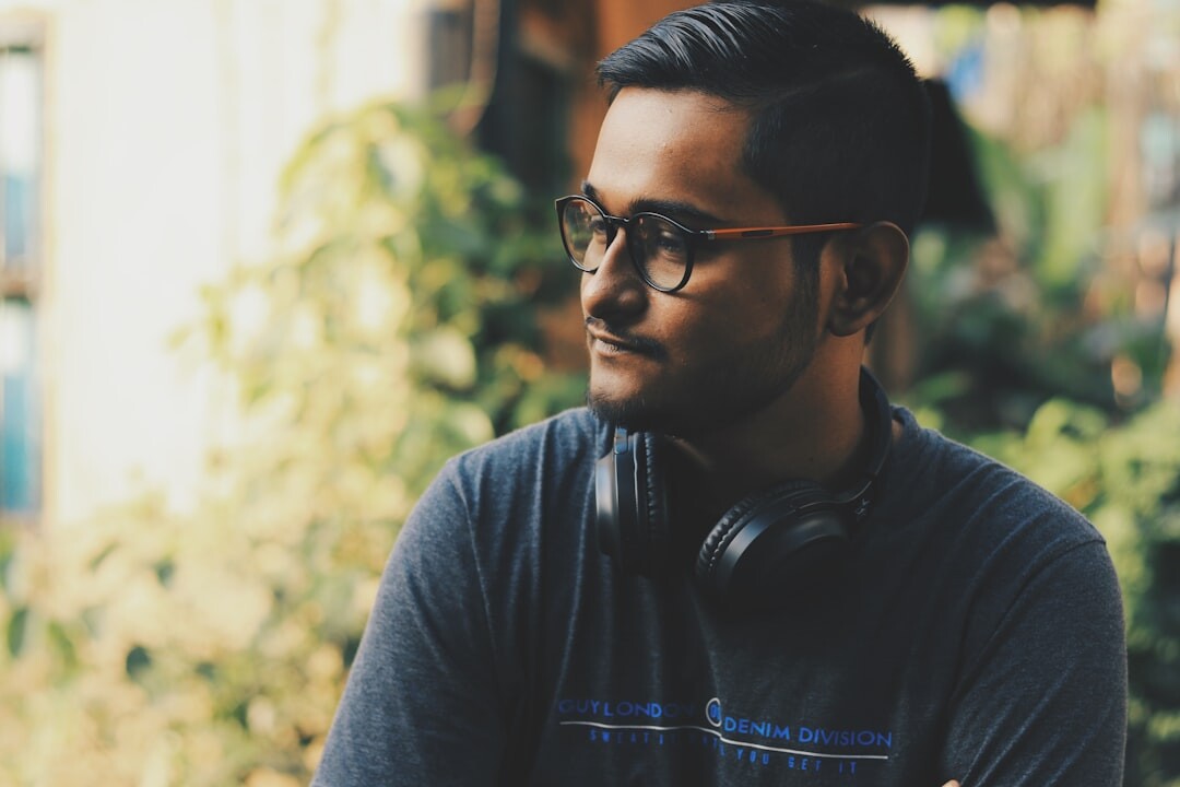 person listening intently