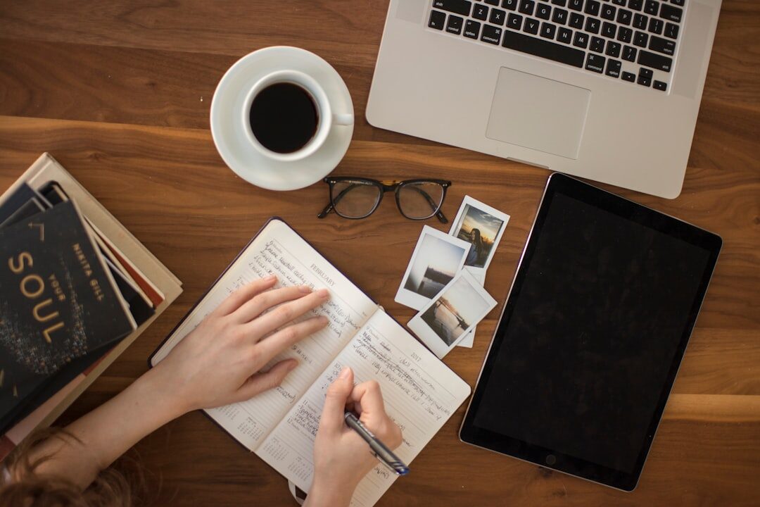 person journaling reflection