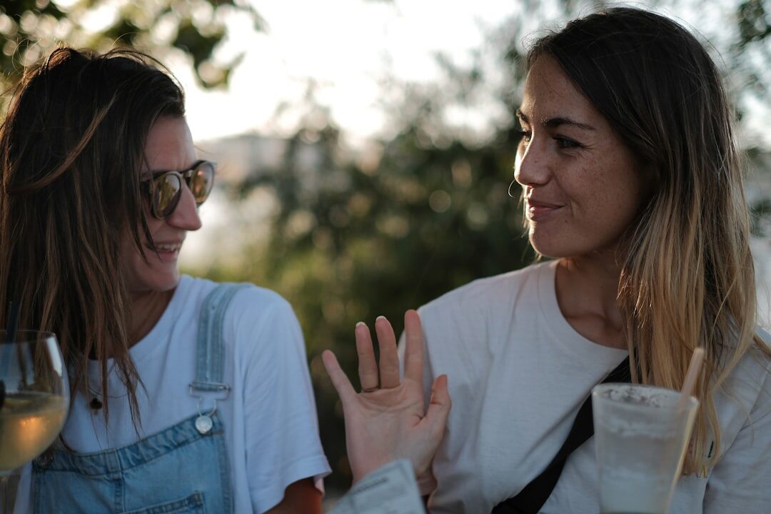 friends having deep conversation