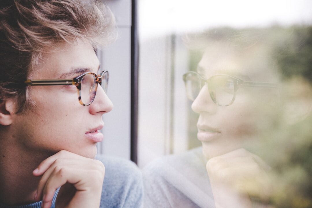 person reflecting quietly